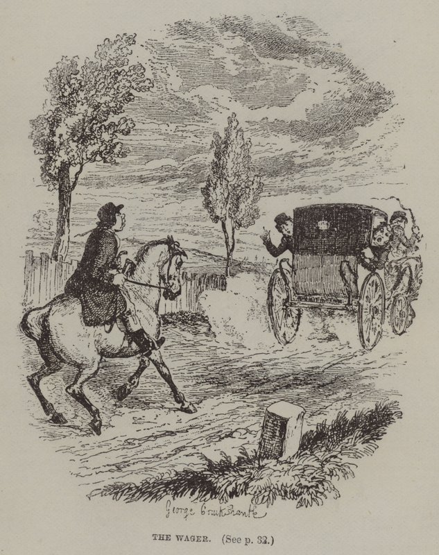 The Wager (rytina) od George (after) Cruikshank