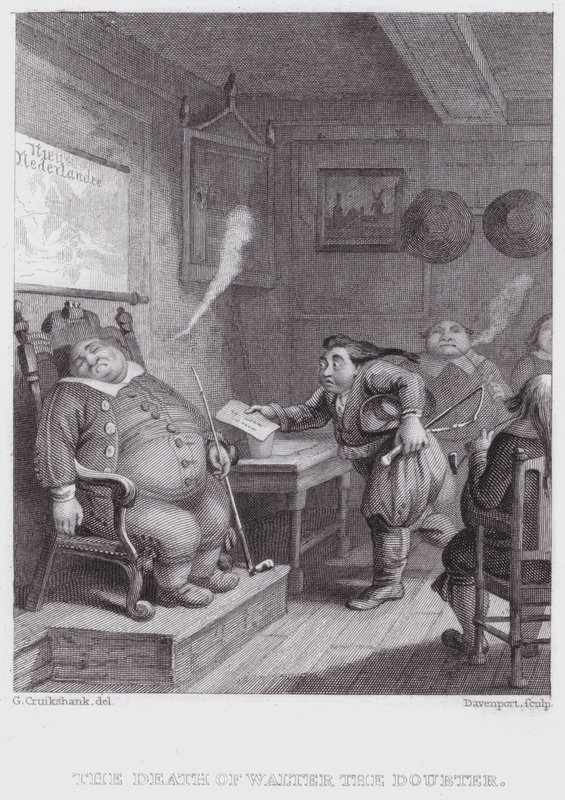 Smrt Waltera The Doubter (rytina) od George (after) Cruikshank