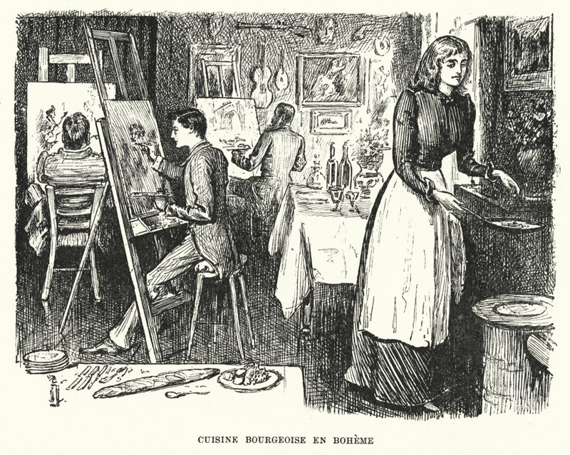 Ilustrace pro Trilby od George du Maurier (rytina) od George (after) Du Maurier