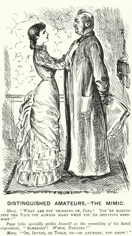 Punch cartoon: Distinguished Amateurs - the Mimic (rytina) od George (after) Du Maurier