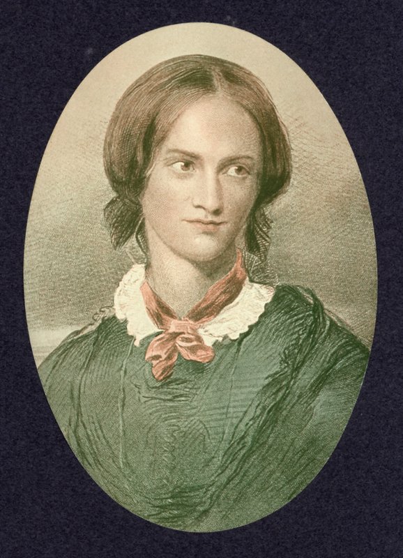 Charlotte Bronte , anglický romanopisec (barevná rytina) od George (after) Richmond