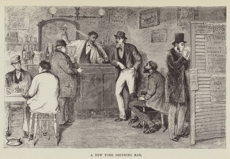 New York Drinking Bar od George Augustus Sala