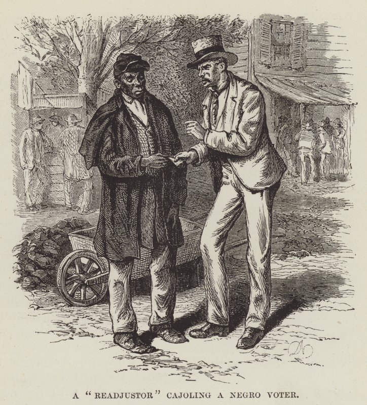 Readjustor přemlouvající černošského voliče od George Augustus Sala