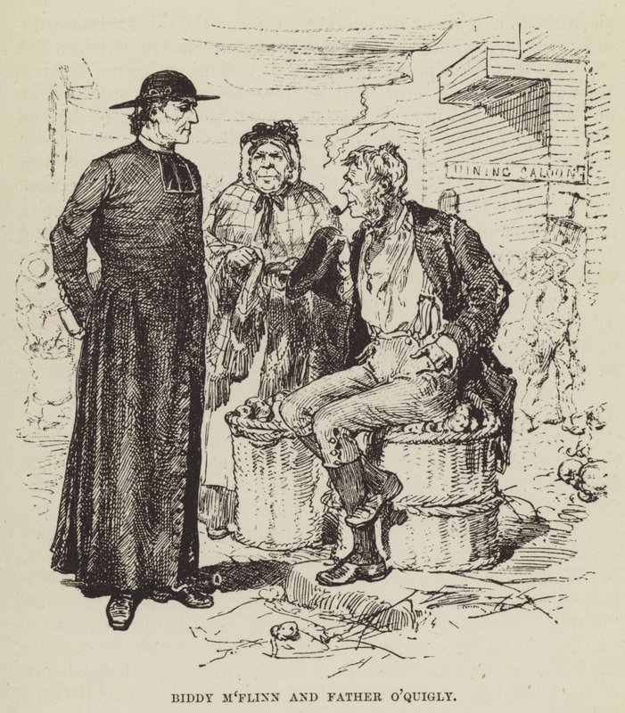 Biddy MFlinn a otec OQuigly od George Augustus Sala
