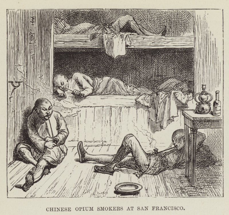 Čínští kuřáci opia v San Franciscu od George Augustus Sala
