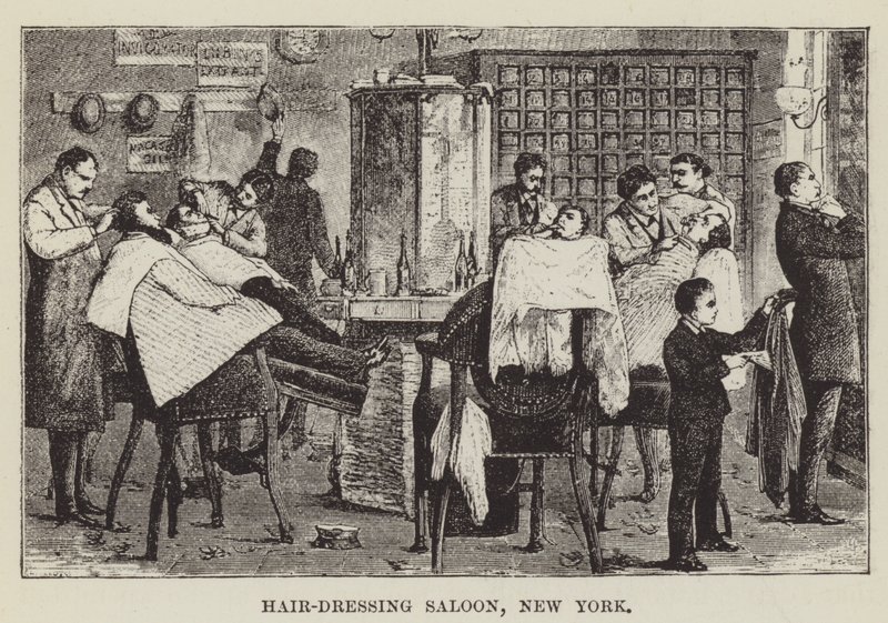 Kadeřnický salon, New York od George Augustus Sala