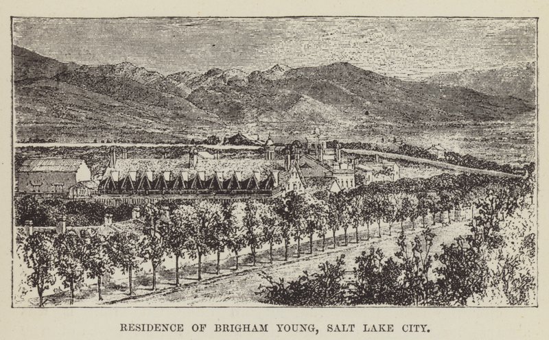 Rezidence Brighama Younga, Salt Lake City od George Augustus Sala