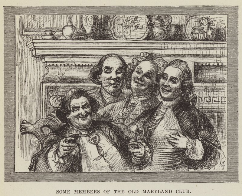 Někteří členové klubu Old Maryland od George Augustus Sala