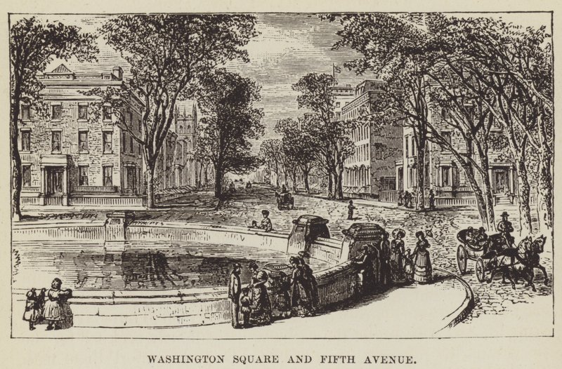 Washington Square a Pátá Avenue od George Augustus Sala