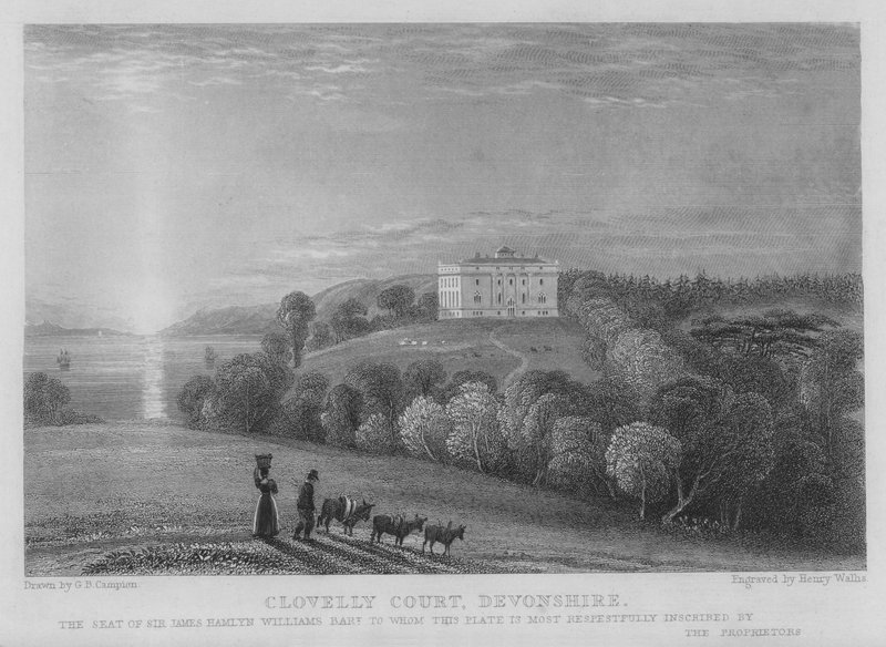 Clovelly Court, Devonshire (rytina) od George Bryant Campion