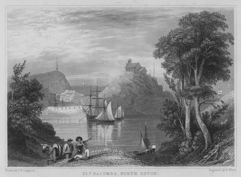 Ilfracombe, Severní Devon (rytina) od George Bryant Campion