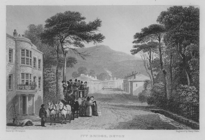 Ivy Bridge, Devon (rytina) od George Bryant Campion
