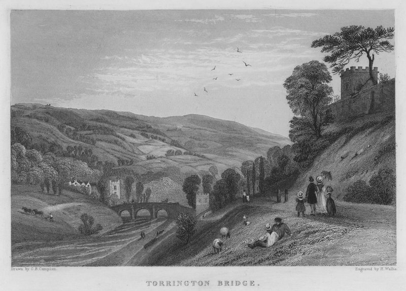 Torrington Bridge (rytina) od George Bryant Campion