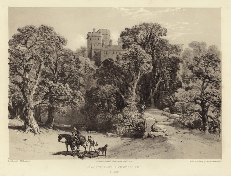 Hrad Naworth, Cumberland od George Cattermole