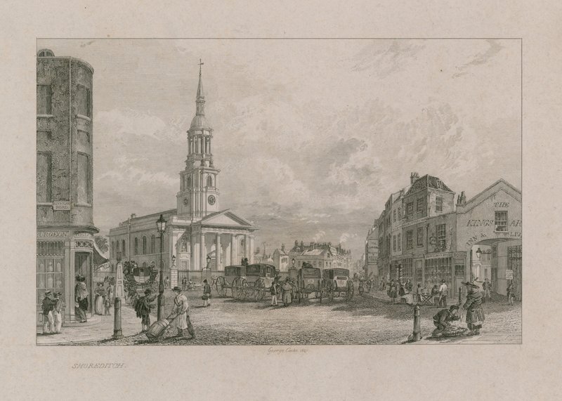 Kostel svatého Leonarda, Shoreditch od George Cooke