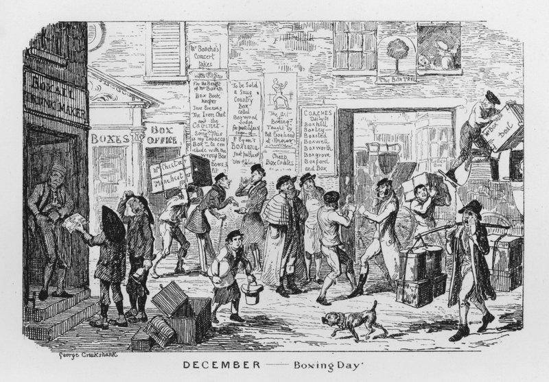 Boxing Day (rytina) od George Cruikshank