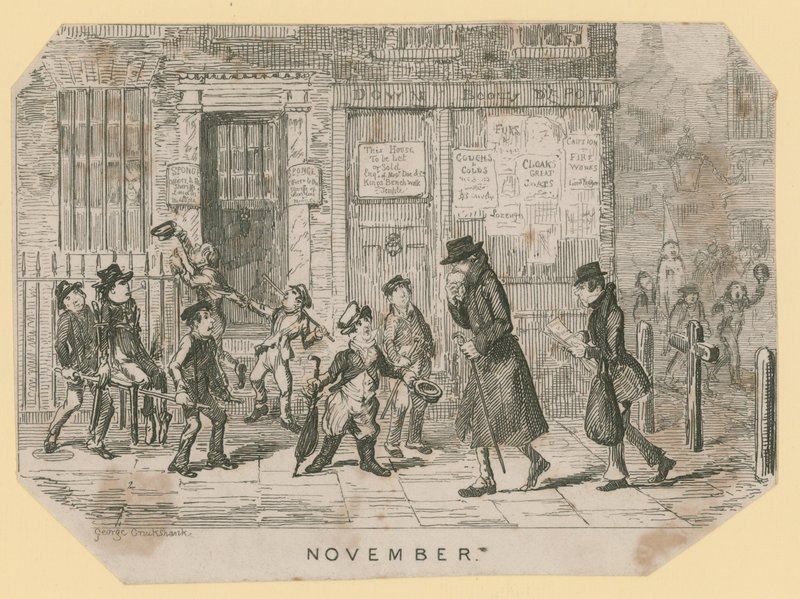 Noc Guye Fawkese od George Cruikshank