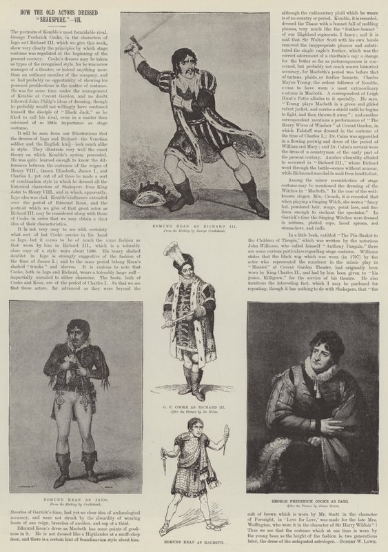Jak Staří herci oblékali Shakespeara od George Cruikshank