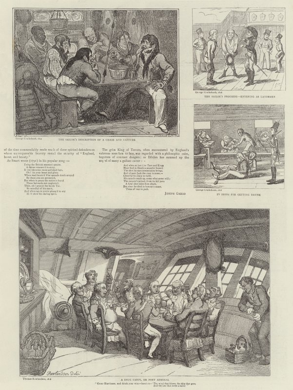 Humorné umění na Královské námořní výstavě od George Cruikshank