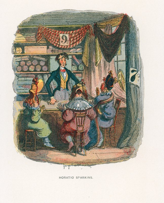 Ilustrace pro Sketches od Boz od George Cruikshank