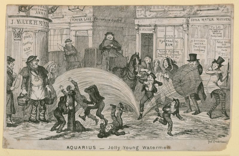 Veselí mladí vodníci od George Cruikshank
