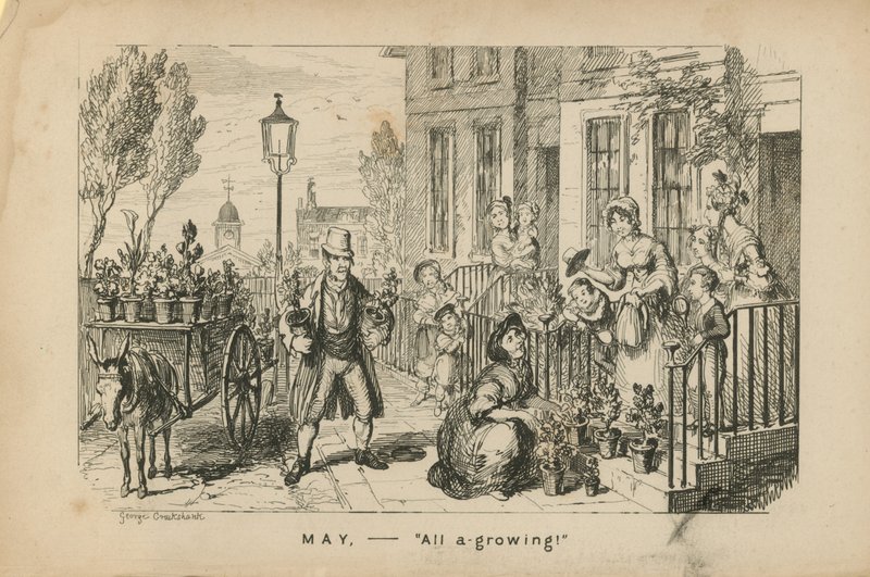 Květen - všechny a-rostoucí od George Cruikshank