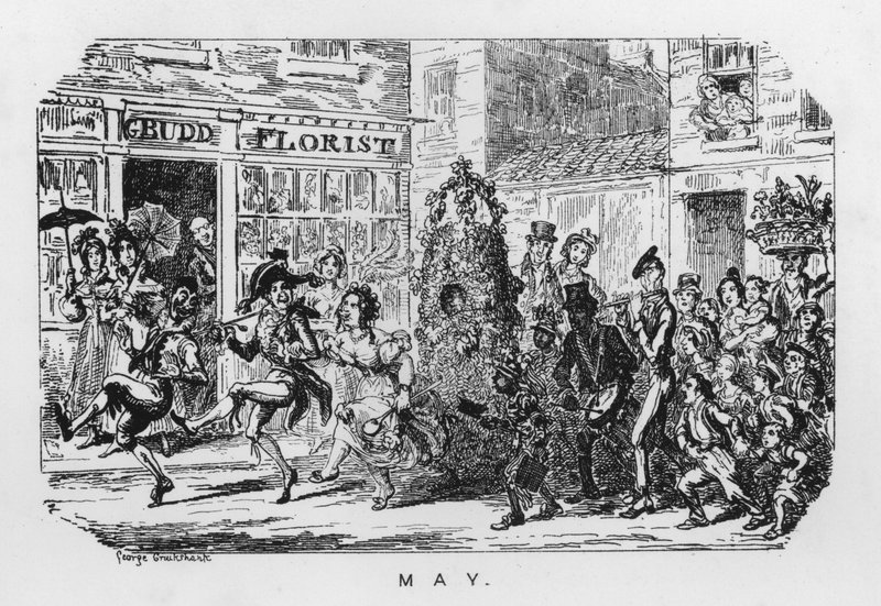První máj (rytina) od George Cruikshank