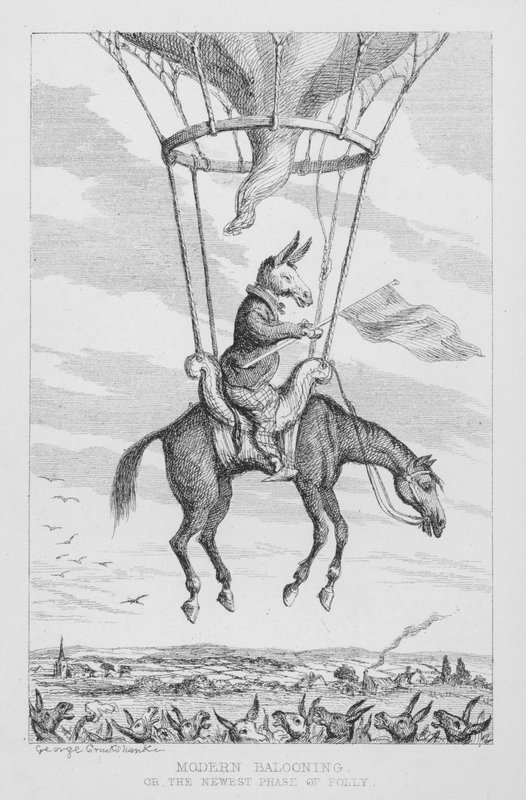 Moderní balooning aneb nejnovější fáze pošetilosti od George Cruikshank
