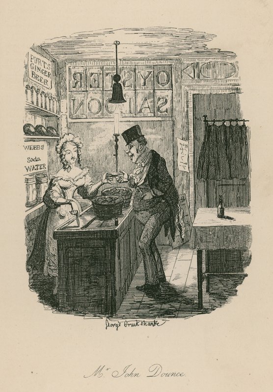 Pan John Dounce, postava ze Sketches od Boze (Charles Dickens) od George Cruikshank