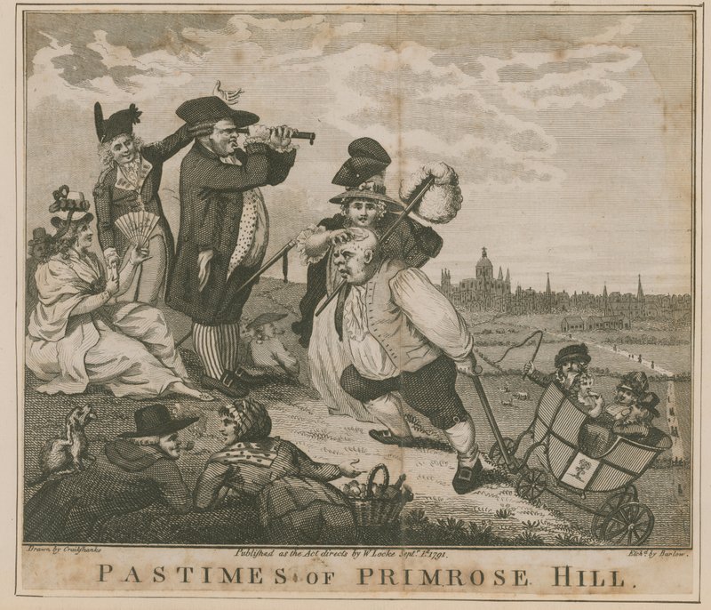 Zábavy Primrose Hill od George Cruikshank