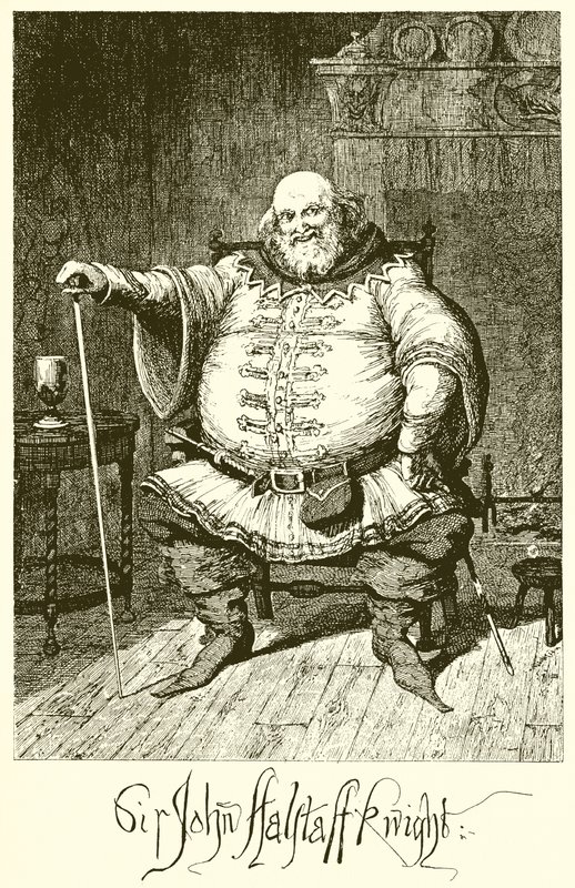 Sir John Falstaff od George Cruikshank