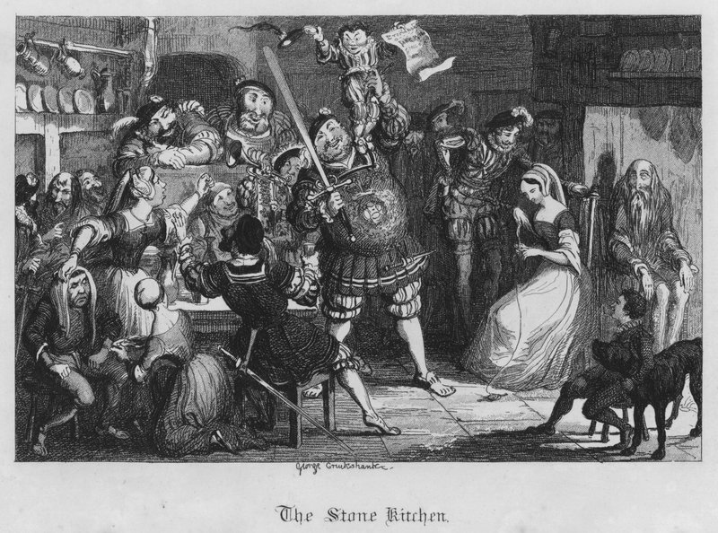 Kamenná kuchyně (rytina) od George Cruikshank