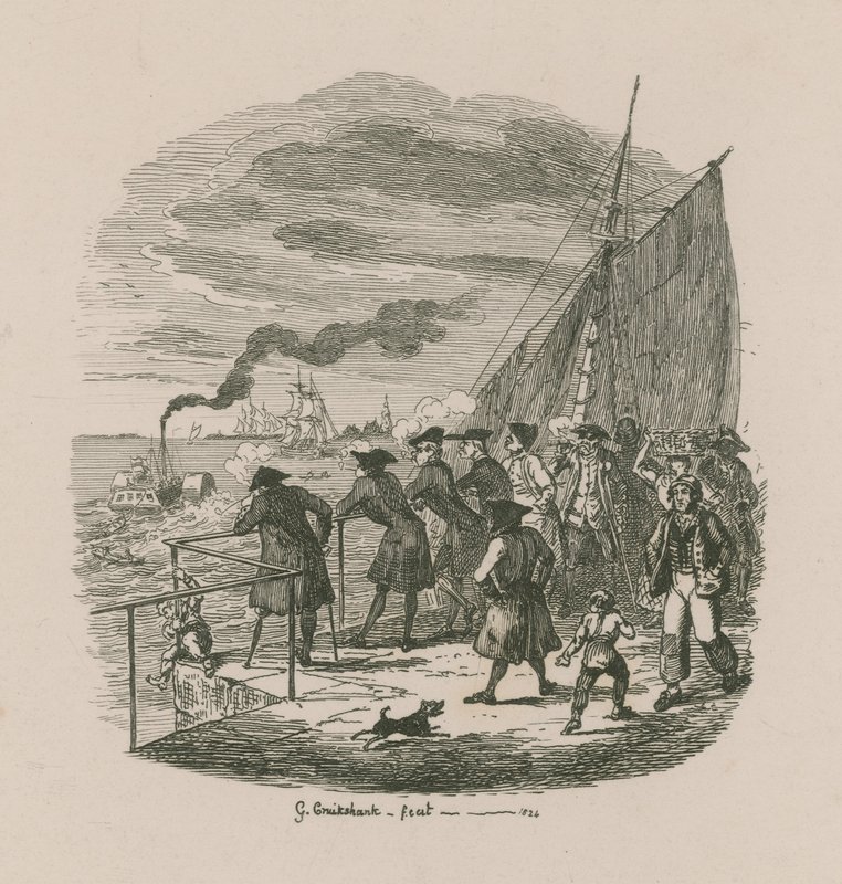 Promenáda, nemocnice Greenwich od George Cruikshank