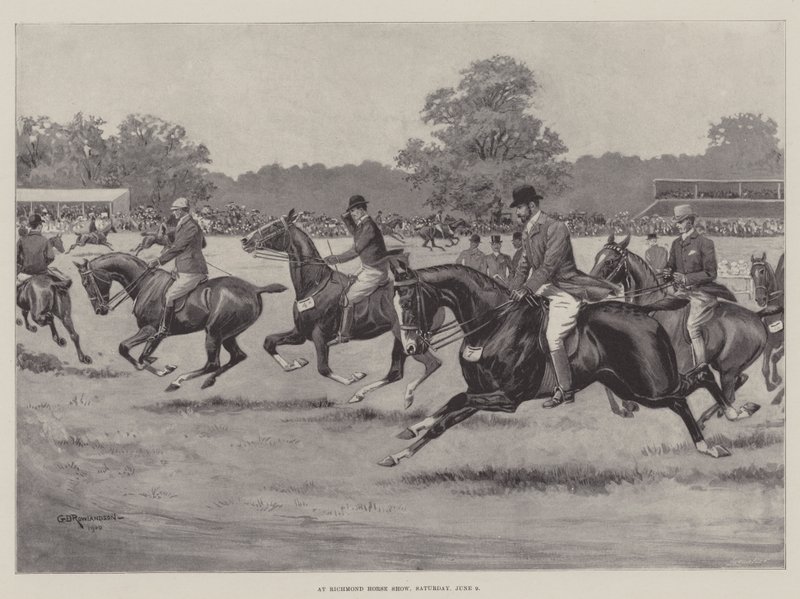 Na Richmond Horse Show v sobotu 9. června od George Derville Rowlandson