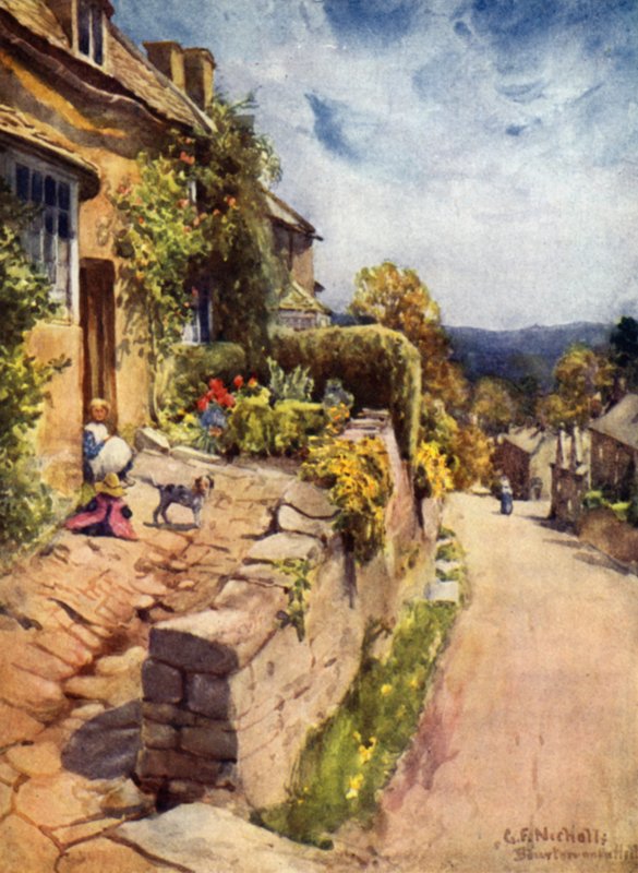 Bourton na kopci od George Franck Nicholls
