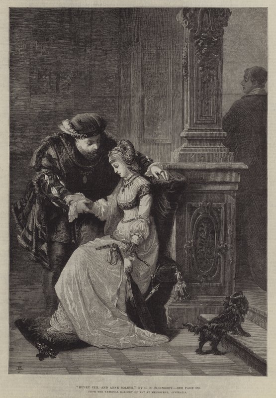Jindřich VIII a Anna Boleynová od George Frederick Folingsby