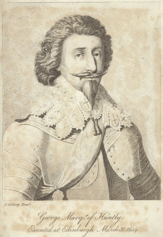 Rytina Portrét George Gordona, markýze z Huntly od George Geldorp