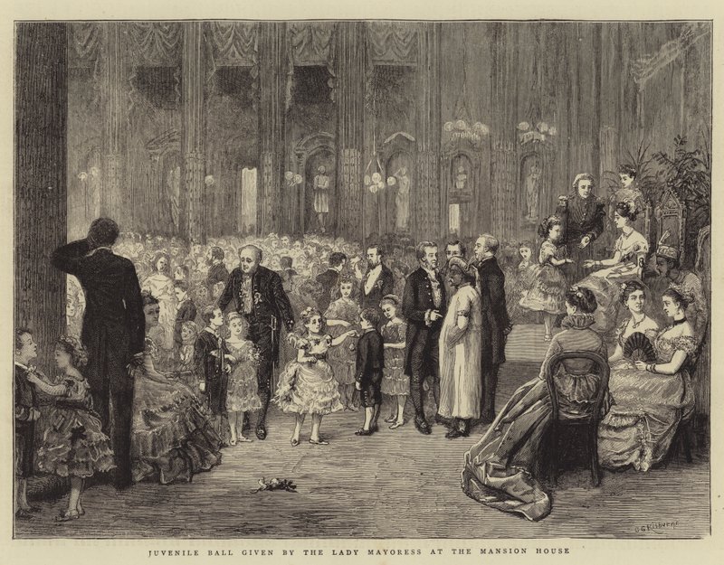 Ples pro mládež pořádaný paní starostkou v Panském domě od George Goodwin Kilburne
