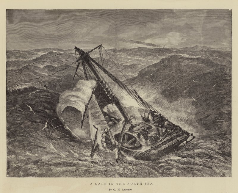 Vichřice v Severním moři od George Henry Andrews