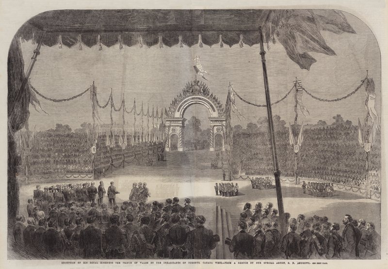 Přijetí Jeho královské Výsosti prince z Walesu obyvateli Toronta, Kanada West od George Henry Andrews