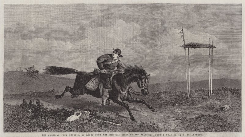 American Pony Express, na cestě od řeky Missouri do San Francisca od George Henry Andrews