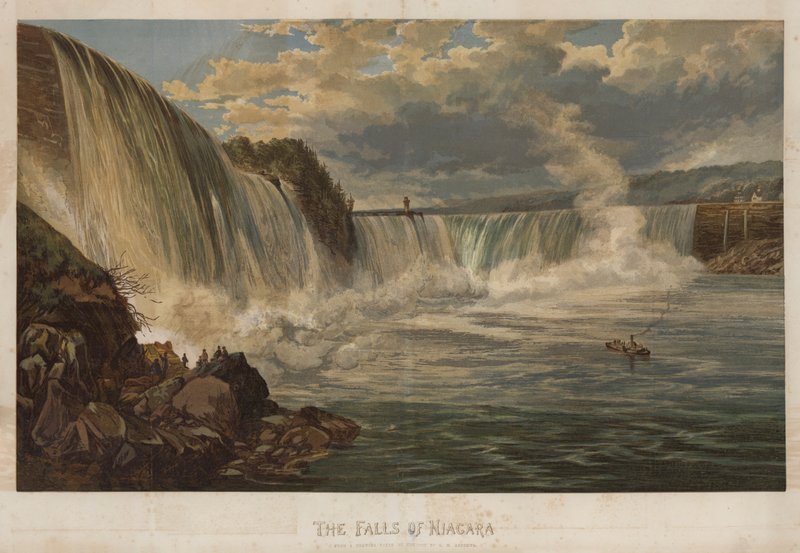 Niagarské vodopády (chromolitho) od George Henry Andrews