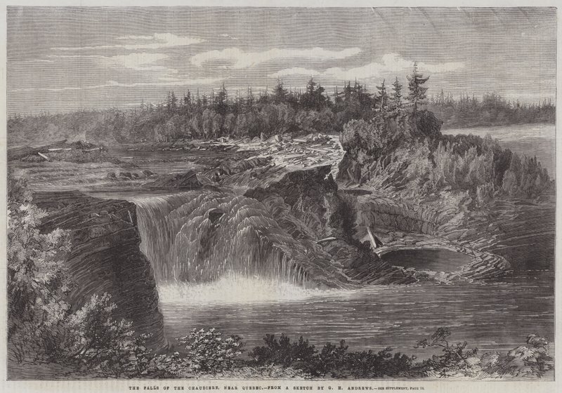 Vodopády Chaudiere, poblíž Quebecu od George Henry Andrews