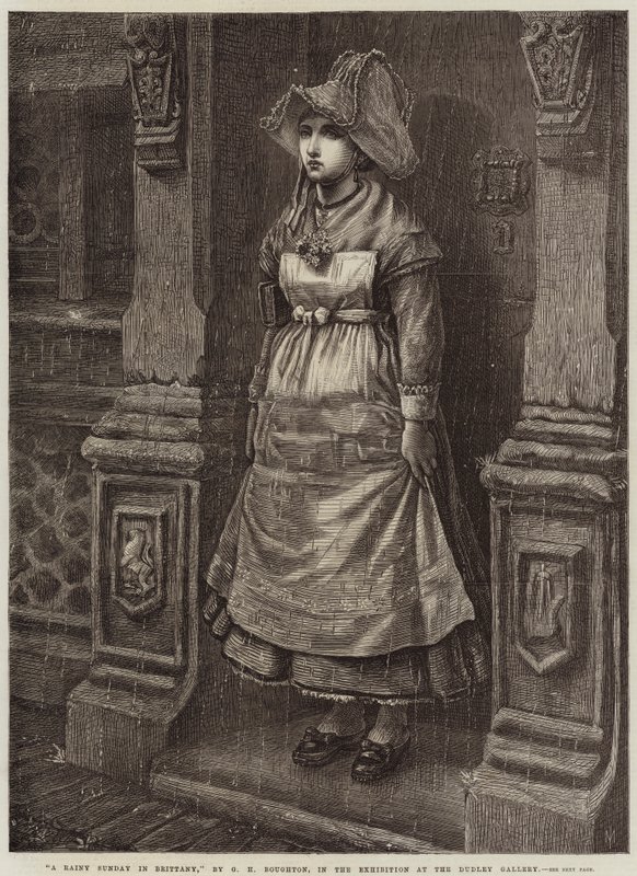 Deštivá neděle v Bretani od George Henry Boughton