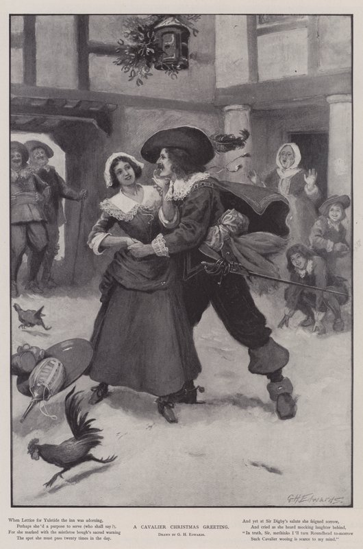 Kavalír vánoční pozdrav od George Henry Edwards