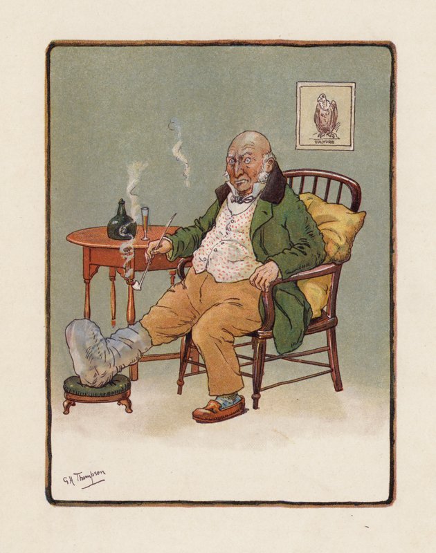 Dědeček (barevná litografie) od George Henry Thompson