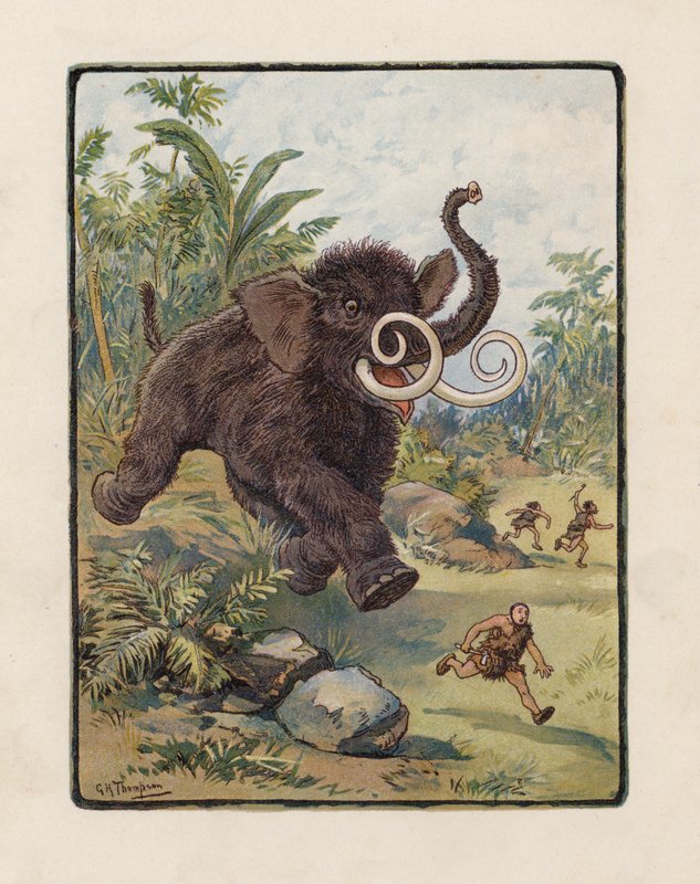 Mamut (barevná litografie) od George Henry Thompson
