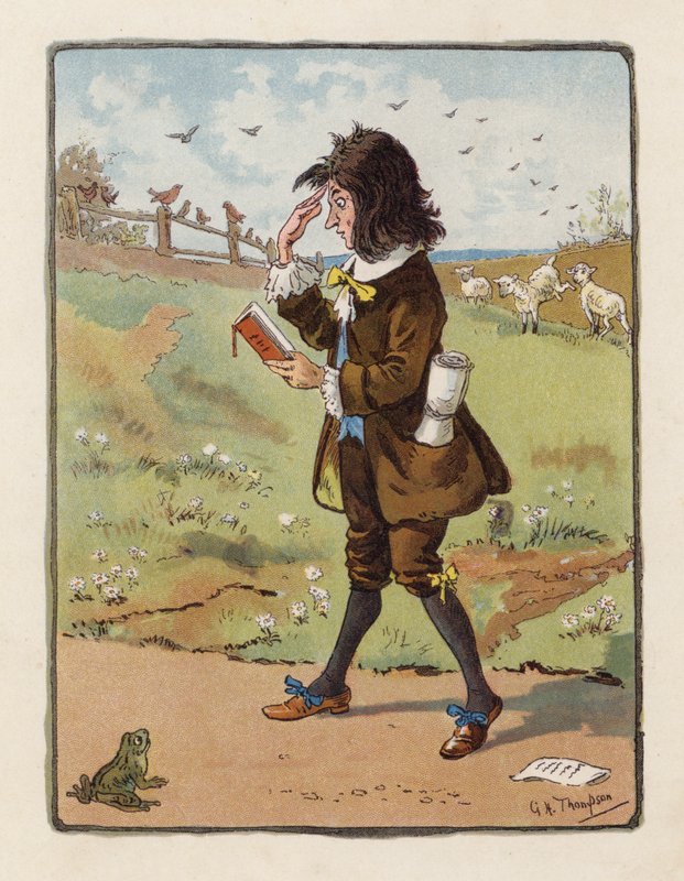 Básník (barevná litografie) od George Henry Thompson