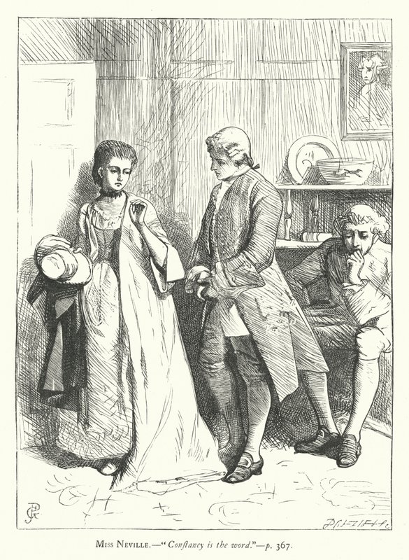 Ilustrace k filmu She Stoops To Conquer (rytina) od George John Pinwell