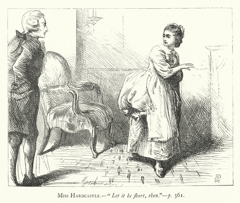 Ilustrace k filmu She Stoops To Conquer (rytina) od George John Pinwell